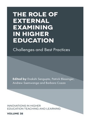 cover image of The Role of External Examining in Higher Education